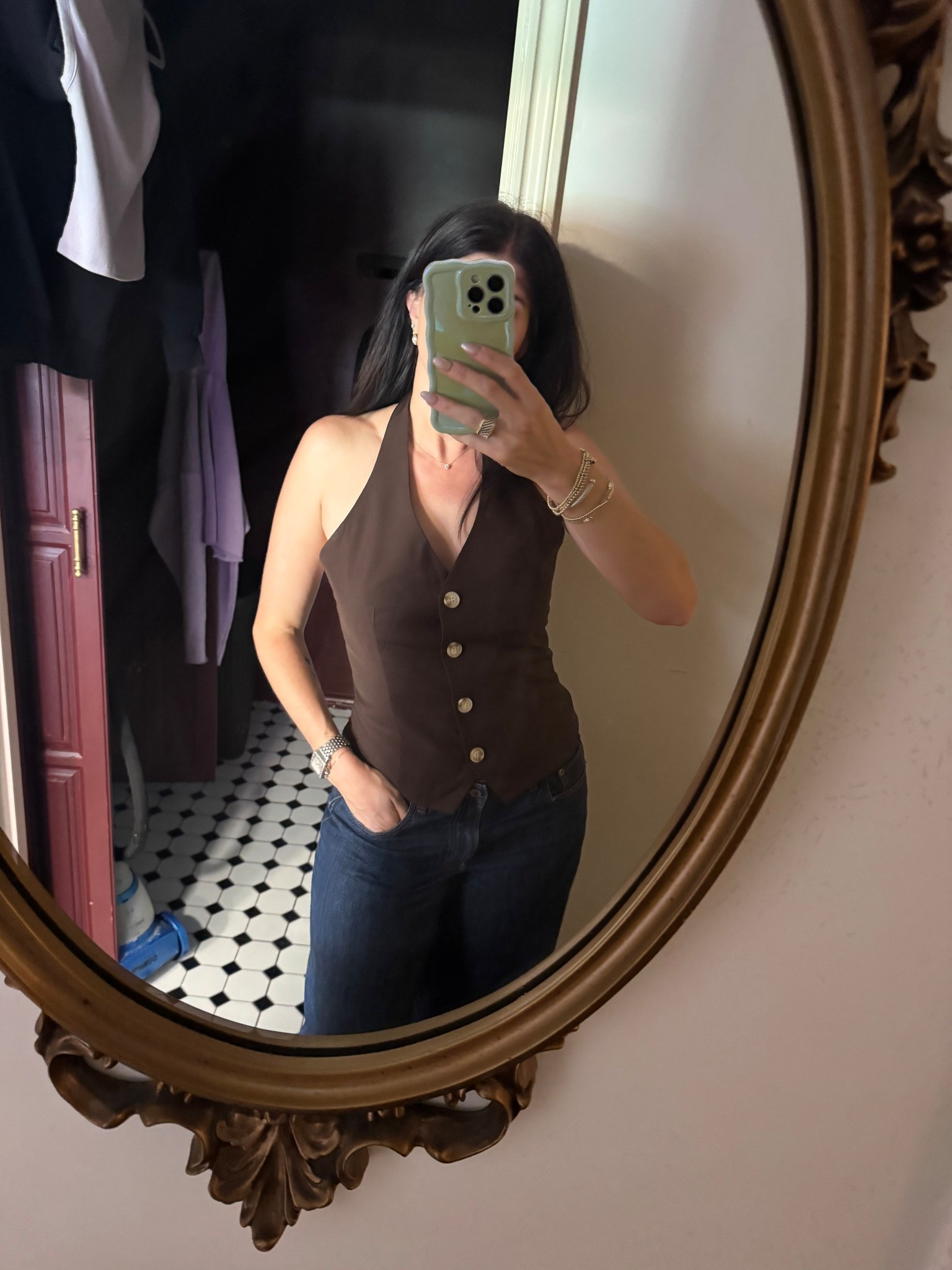 This $29 vest is IT 👏🏼 

Look alike, vest, halter top, button up, chocolate brown

#LTKTall #LTKWorkwear #LTKSeasonal