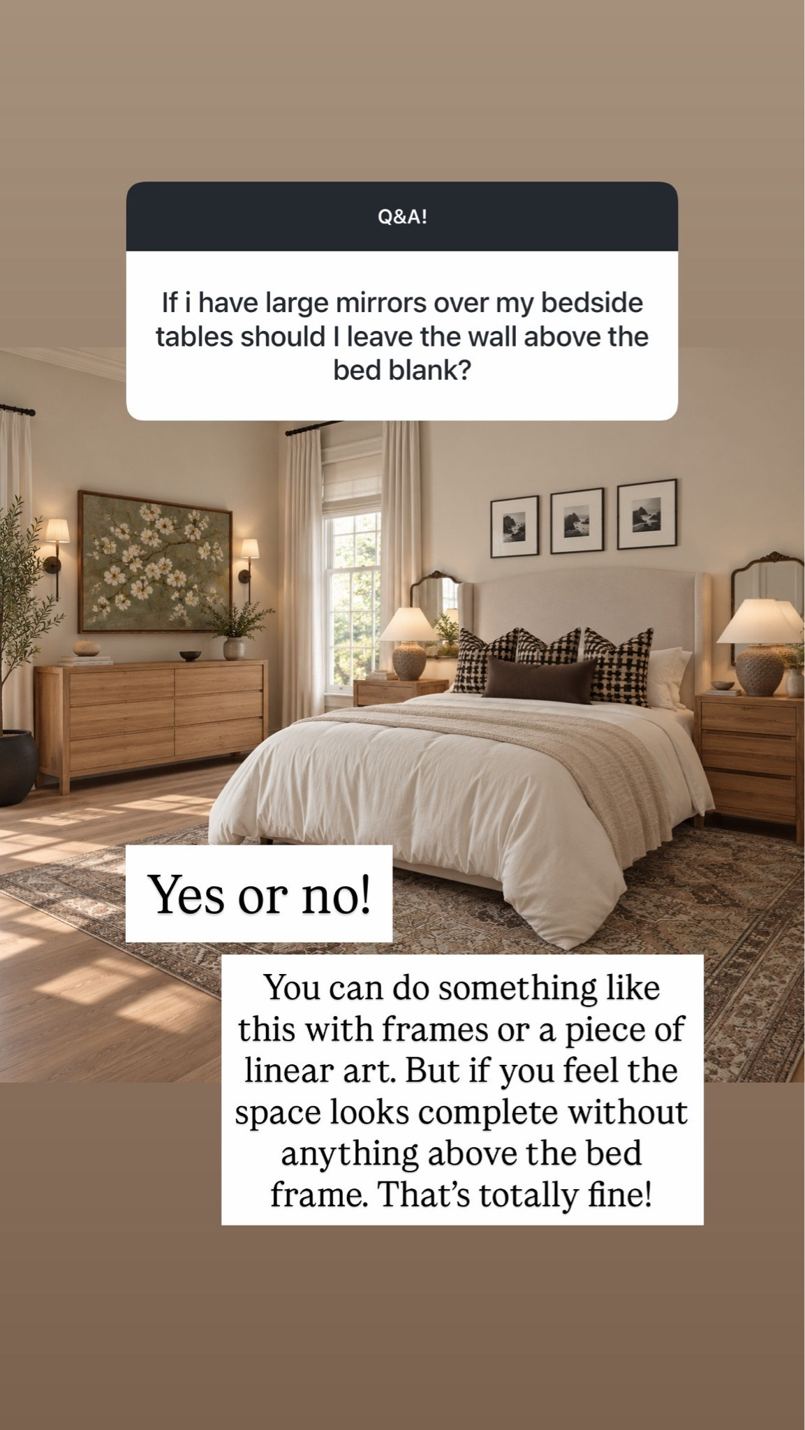 Above the bed decor options!