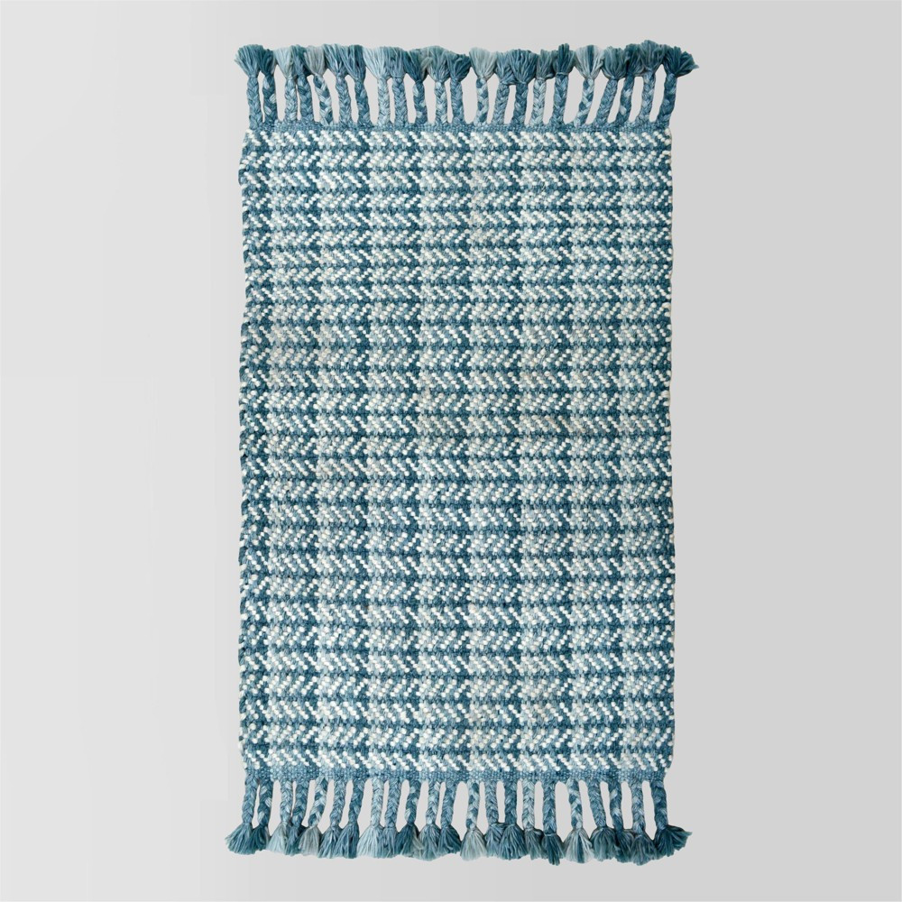2'X3' Zig Zag Woven Accent Rug Teal - Threshold | Target