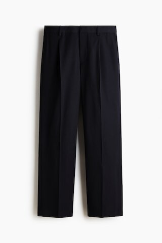 H & M - Relaxed Fit Wool-blend tailored trousers - Blue | H&M (UK, MY, IN, SG, PH, TW, HK)