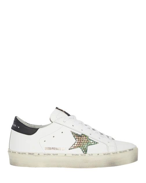Golden Goose Hi Star Low-Top Leather Sneakers | Shop Premium Outlets