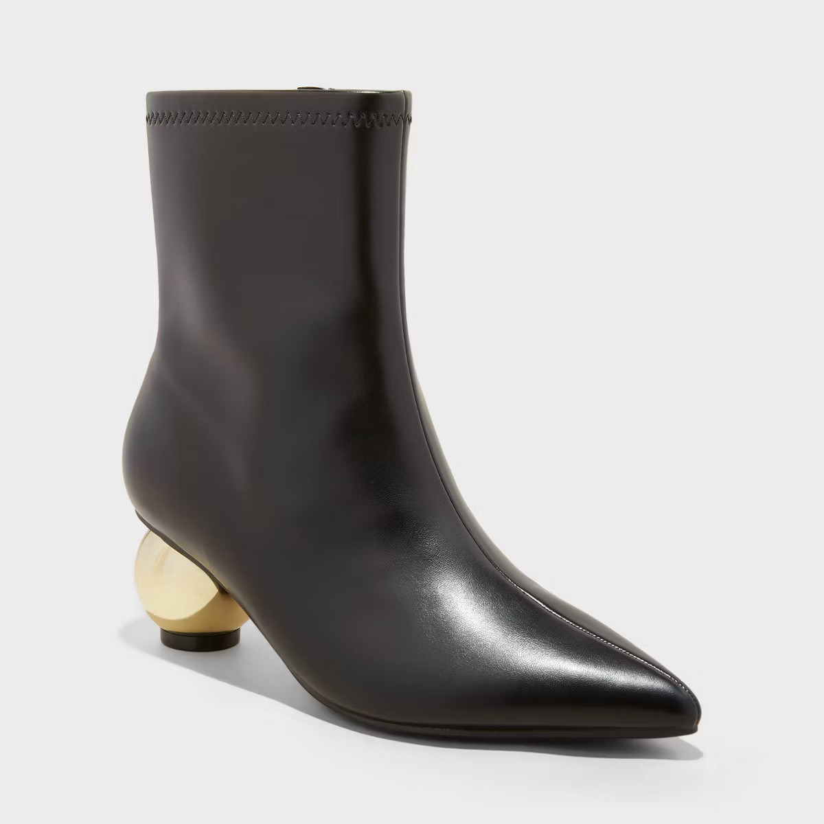 Women's Jaz Ball Heel Stretch Ankle Boots with Memory Foam Insole - A New Day™ Black | Target