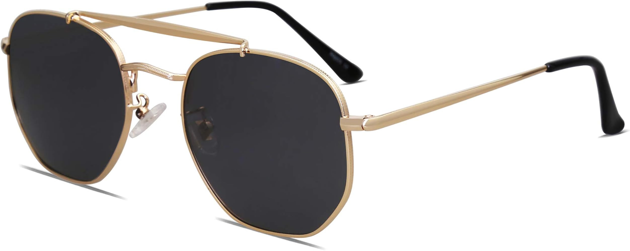 SOJOS Classic Polarized Square Sunglasses for Men and Women Mirrored Lens COLONEL | Amazon (US)