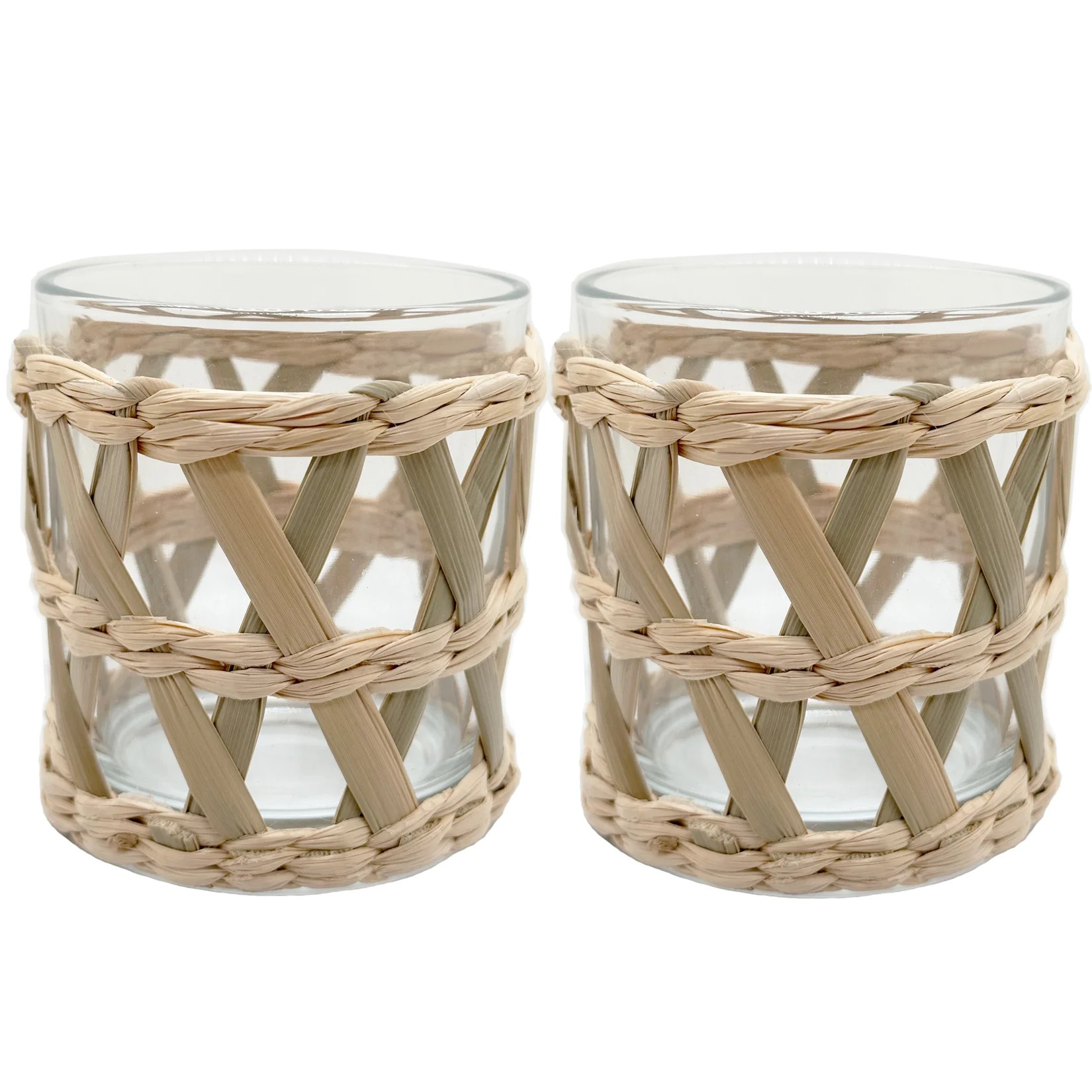 Rattan Woven Tea Light Candle Holder, Natural Seagrass Hand Woven Votive Tealight Candle Holder, ... | Walmart (US)