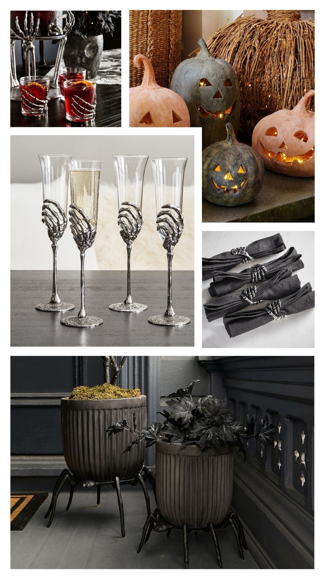 More Spooky SZN picks in my cart rn! 💀🖤 Crushing on these skeleton champagne & cocktail glasses! They would be perfect for hosting your annual Halloween party! Another great find, these spider leg plant stands! 🕷️🪴 #halloweendecor #falldecor #spookyszn #halloweenparty

#LTKHome #LTKFamily #LTKSeasonal