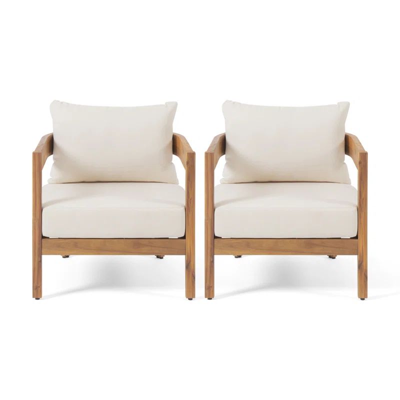 Vita Acacia Outdoor Lounge Chair (Set of 2) | Wayfair North America