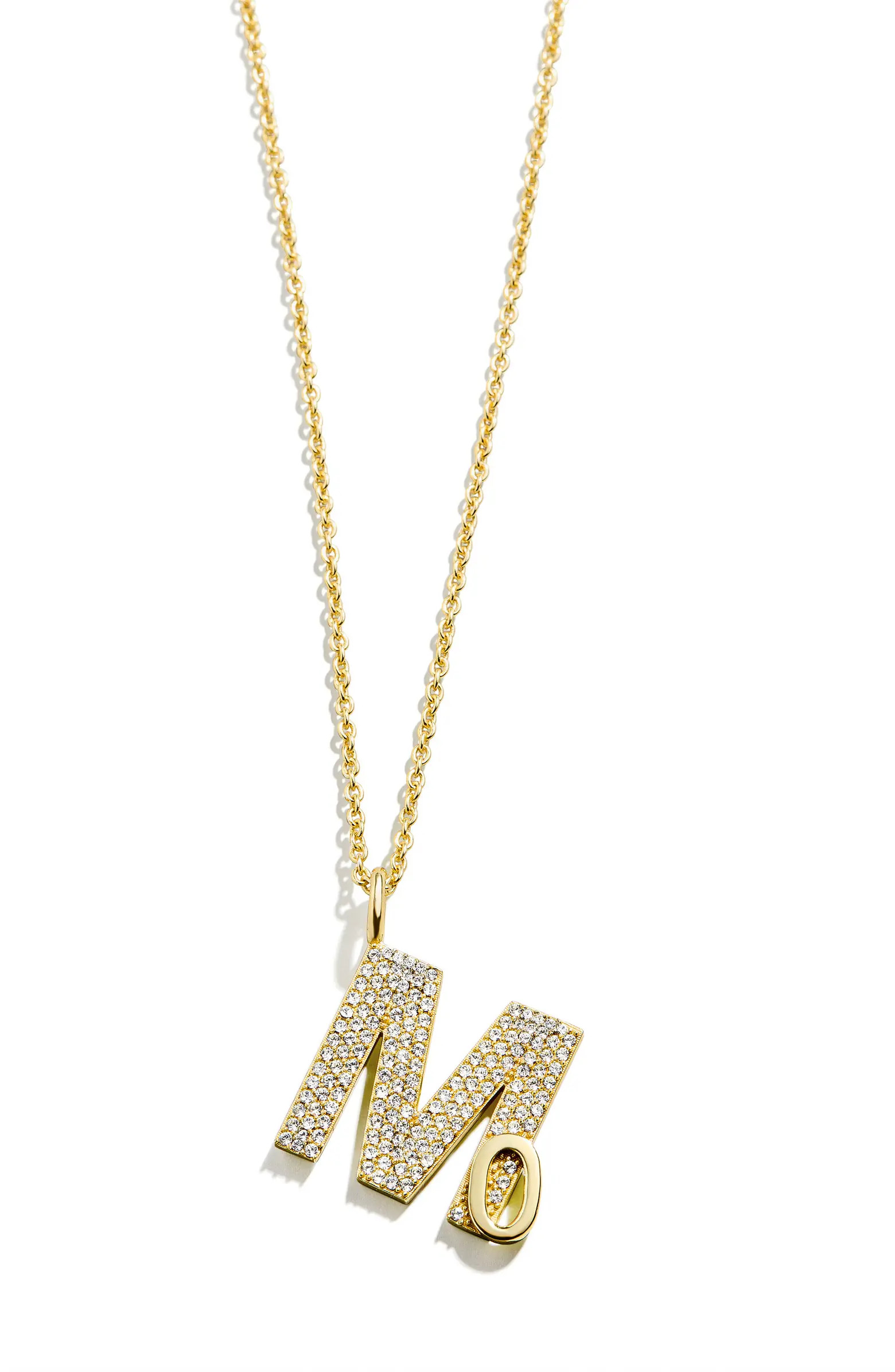 Custom Double Initial Pavé Necklace | Nordstrom