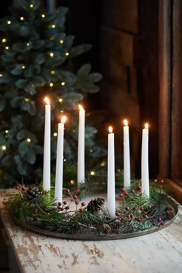 Iron Candlestick Dish, 6 Holders | Anthropologie (US)