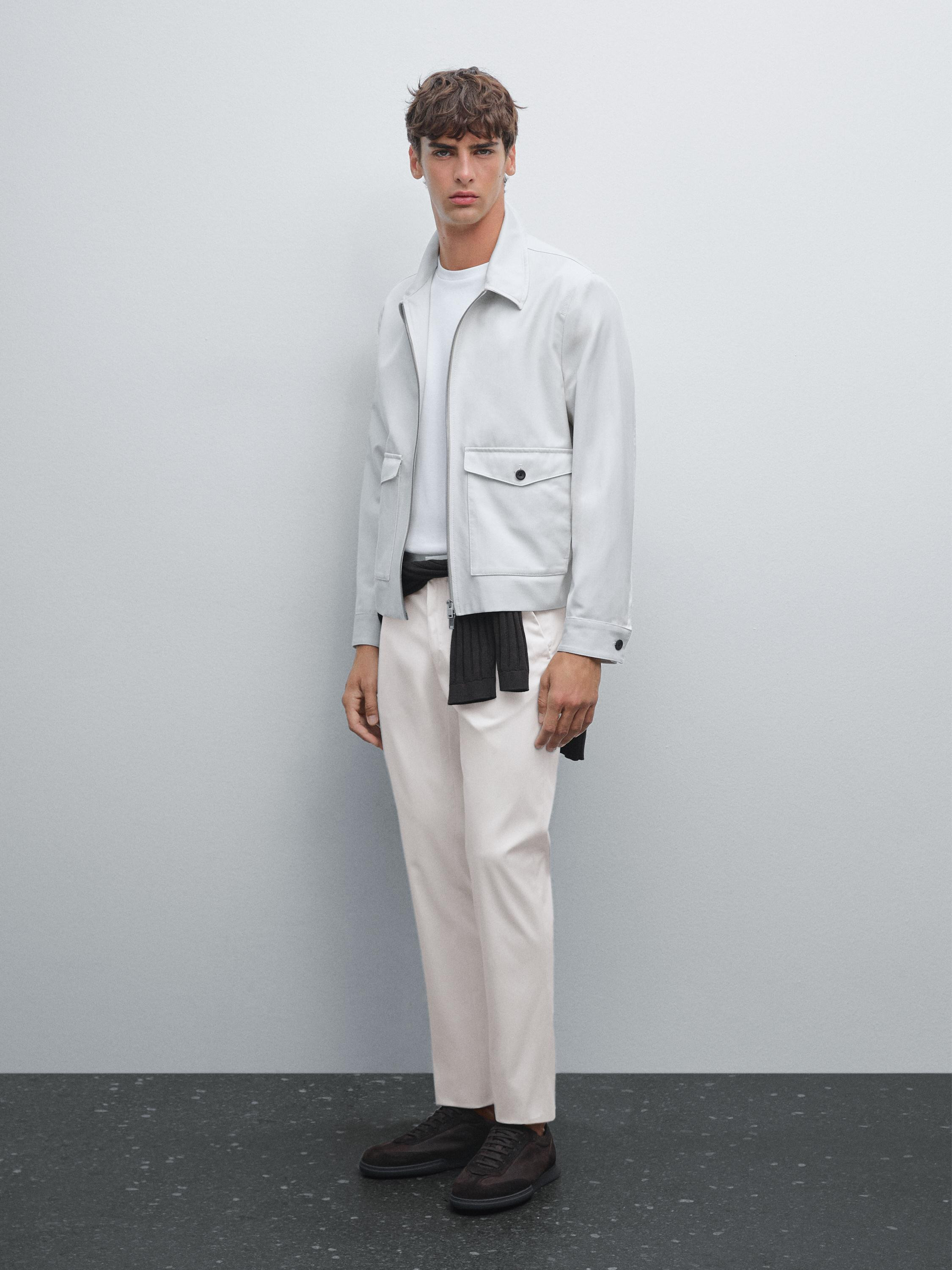 Hose aus Baumwollmischgewebe im Slim-Fit | Massimo Dutti DE