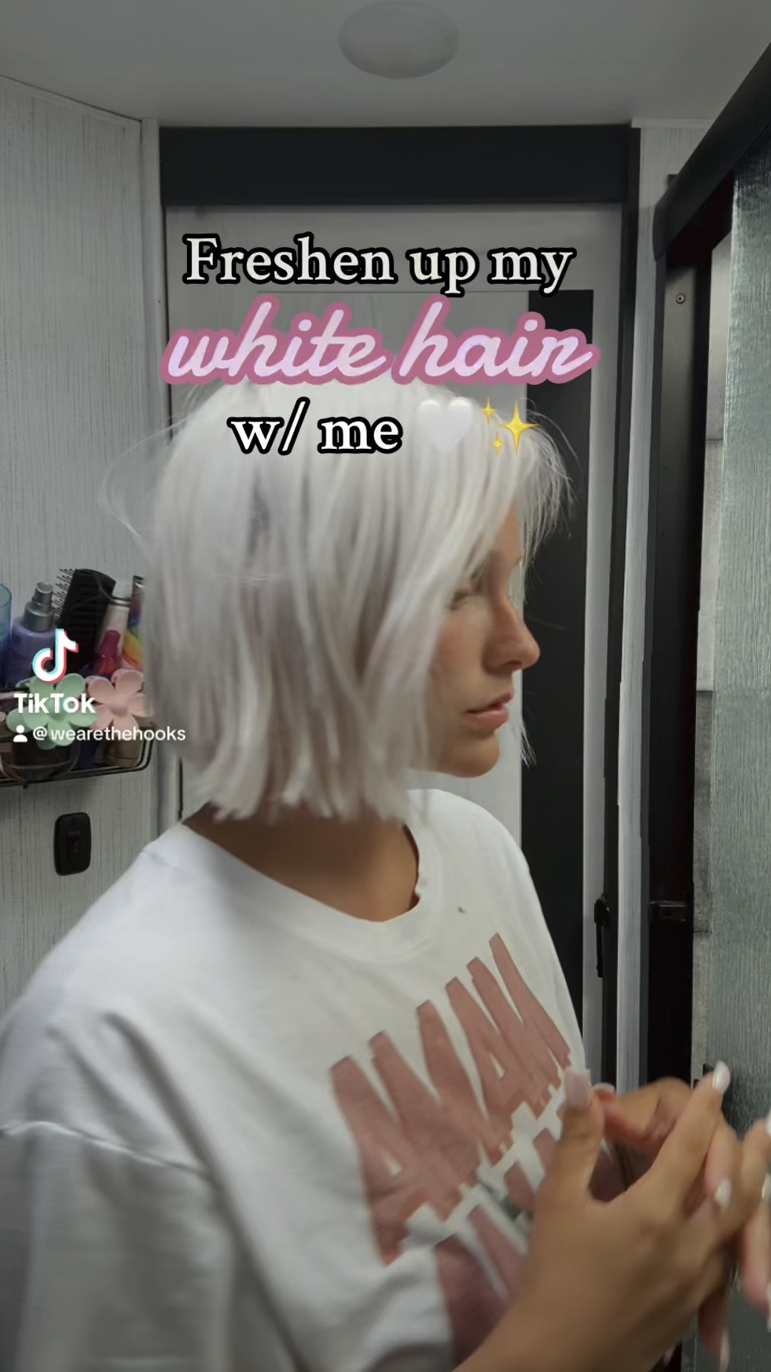 Lange purple shampoo is the KEY to keeping bright white glowing icy hair! 
#LTKhair 
#blondehair 
#purpleshampoo 
