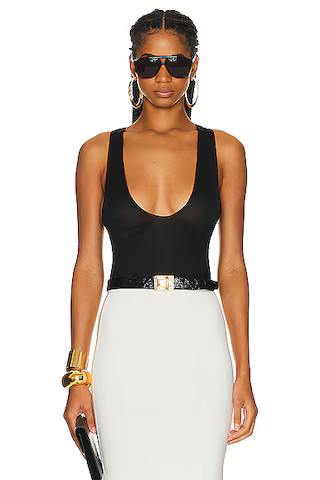 Silk Jersey Plunging Tank Top | FWRD 