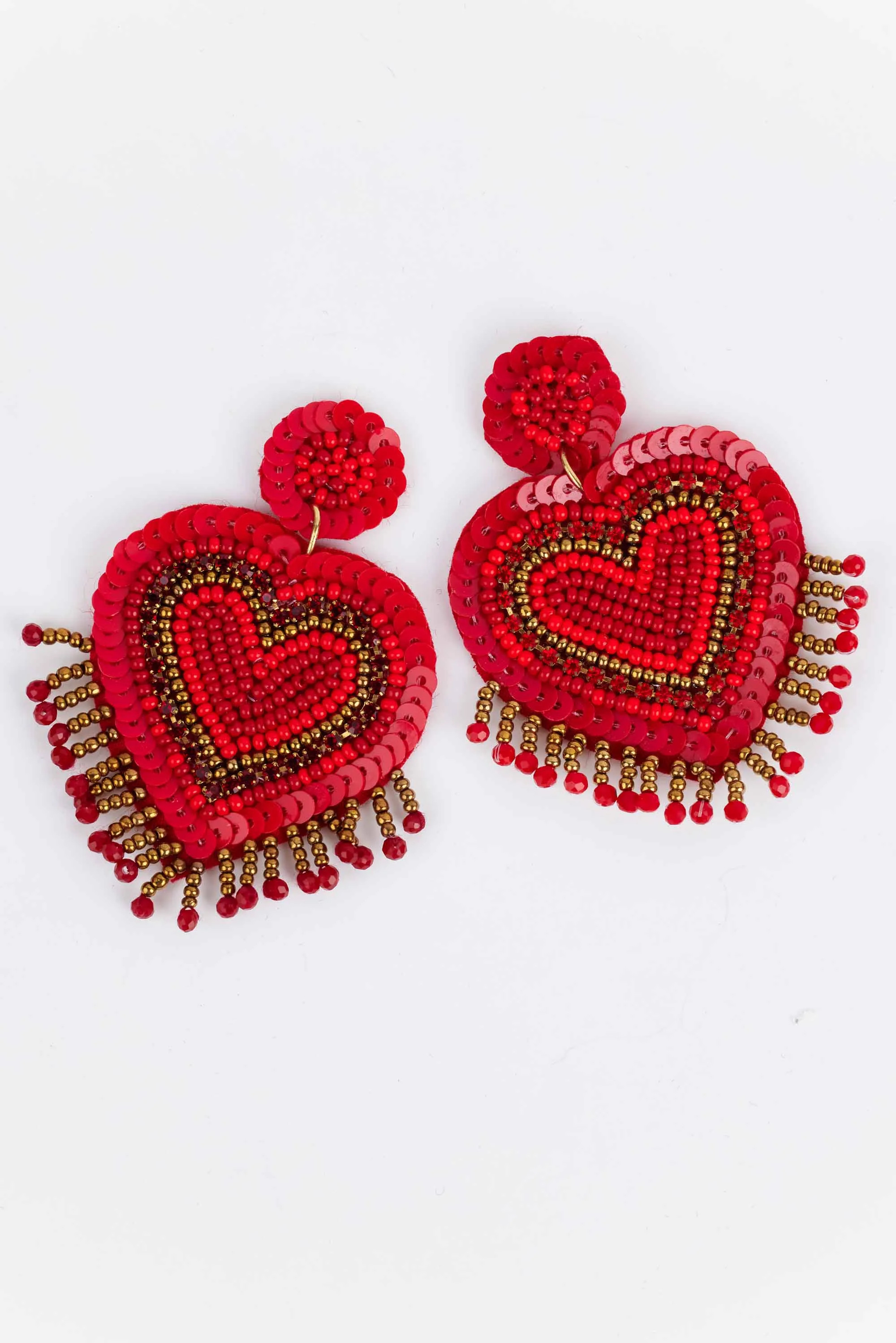 Juliet Beaded Heart Earrings | Avara