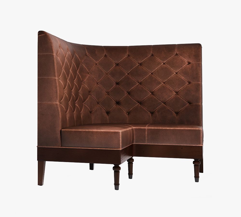 Hayworth High Back Leather Banquette | Pottery Barn (US)