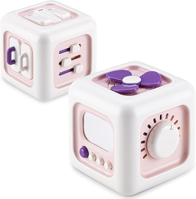 Busy Cube Toys for 1 Year Old Girl Gifts, Montessori for Baby Girl, Travel Sensory Toys for Toddl... | Amazon (US)