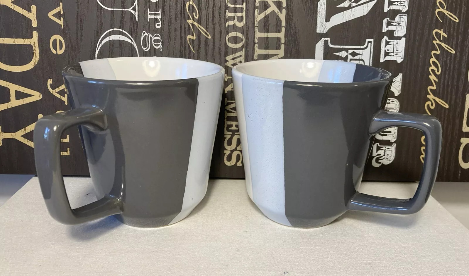 Room Essentials Set of 2. 14oz Coffee Mug Cups In Multicolored Strips  | eBay | eBay US