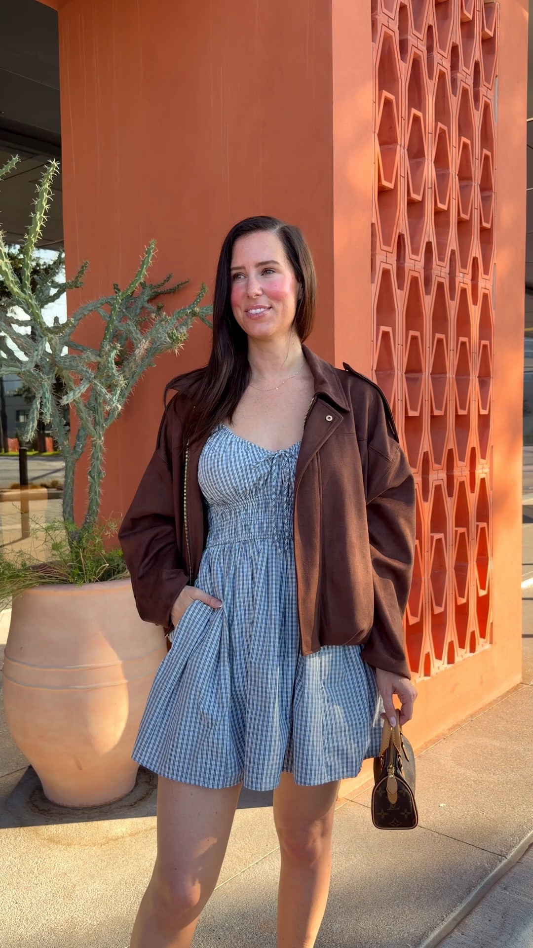 Abercrombie // suede jacket // fall outfit // ootd // plaid dress // fall dresses // Amazon // Louis Vuitton // mini speedy bag

#LTKootd #LTKSaleAlert #LTKTravel