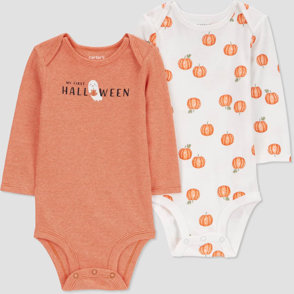 Carter's Just One You®️ Baby 2pk Pumpkins Bodysuit - Orange/White | Target