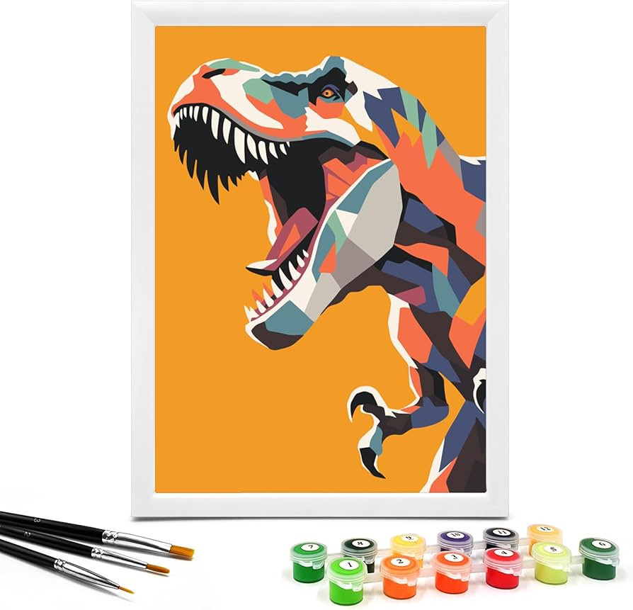 Nariolar Paint by Numbers for Kids Ages 4-8 with 7X9.5 inch Pre-Printed Cardboard,12 Acrylic Pain... | Amazon (US)