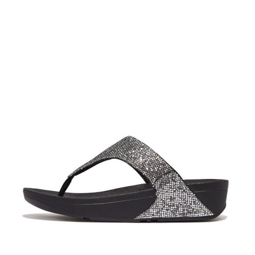 FitFlop Lulu Glitterball Toe-Post Sandals, Color: Silver, Size: 8 (IF9-011-060) | Amazon (US)