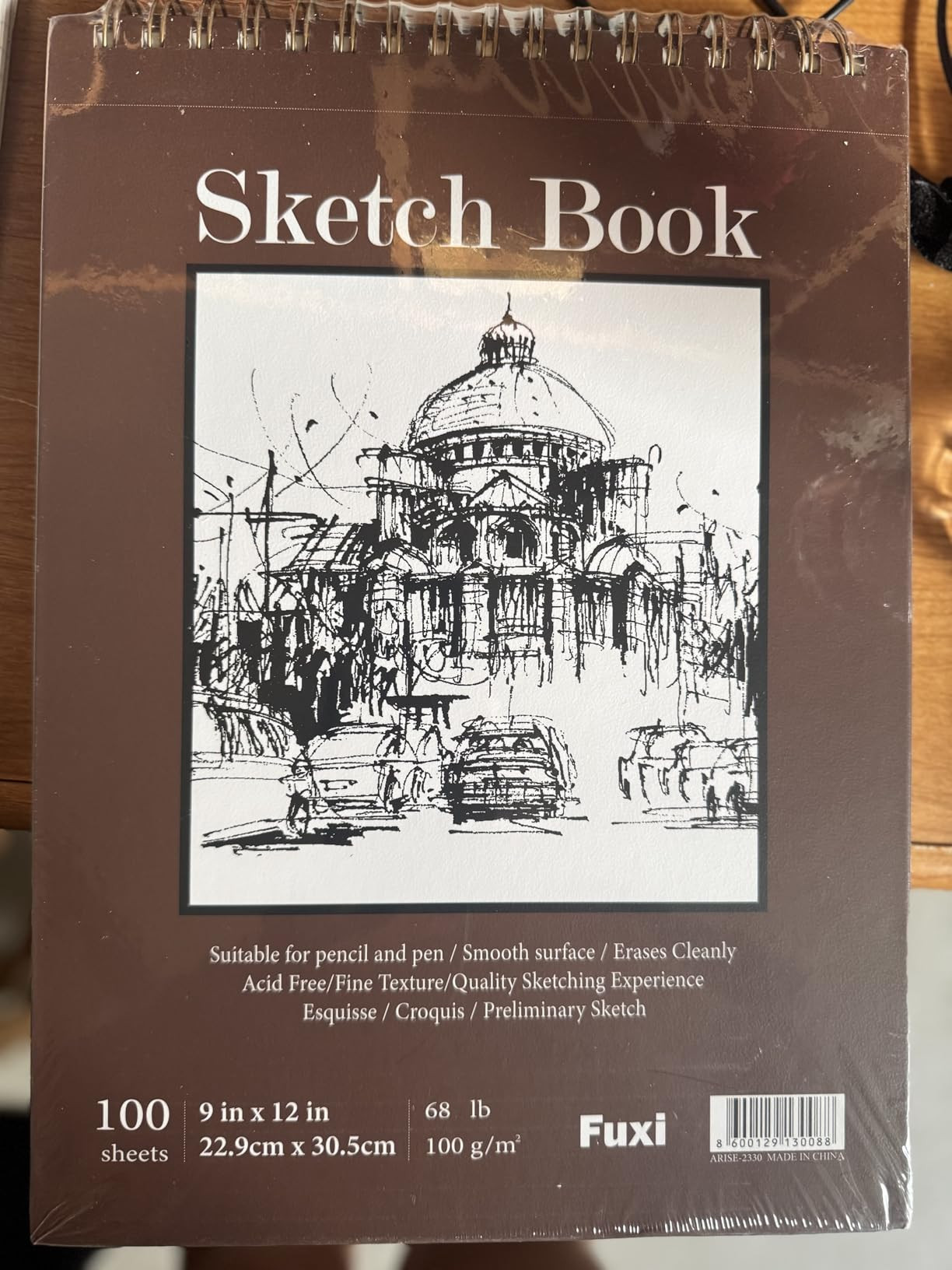 Fuxi 9" x 12" Sketch Book, Top Spiral Bound Sketch Pad, 100 Sheets 68lb/100gsm Acid-Free Drawing ... | Amazon (US)
