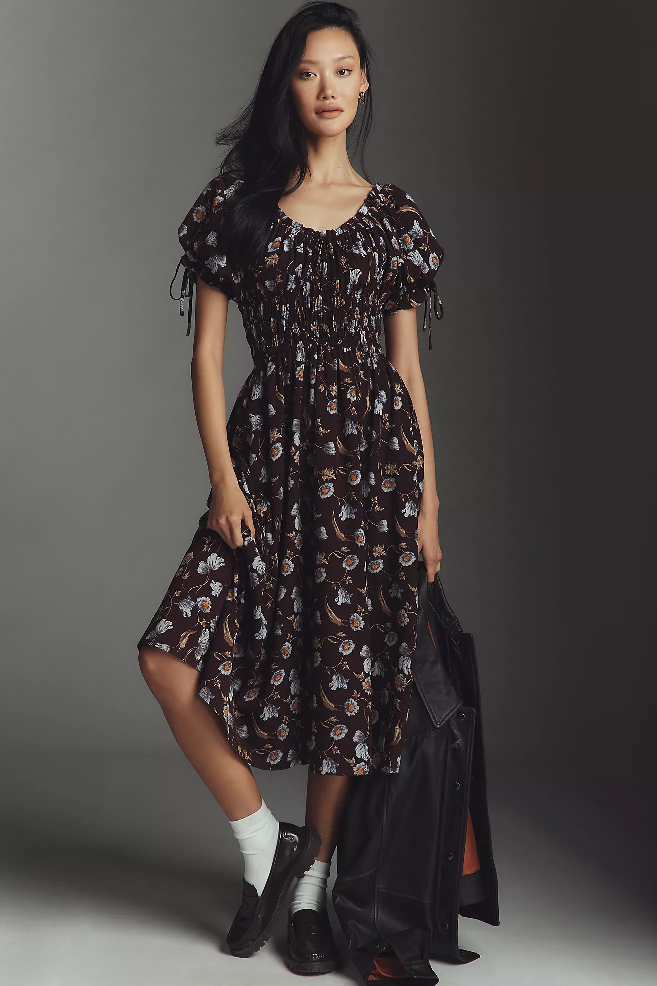 Jacquie The Label Baylee Short-Sleeve Midi Dress | Anthropologie (US)