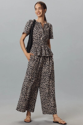 The Somerset Pull-On Pants: Printed Linen Cotton Edition | Anthropologie (US)
