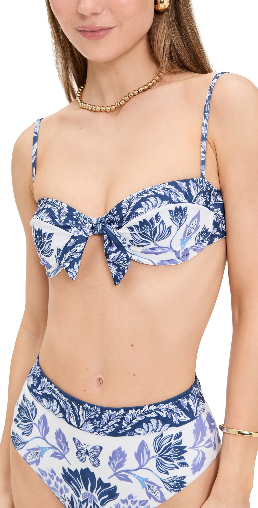 FARM Rio Delicate Tapestry Bikini Top Delicate Tapestry Off-White XL | Shopbop