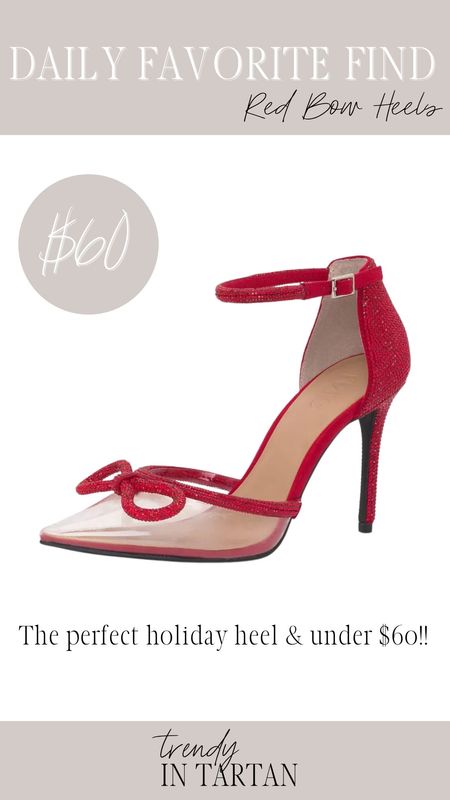 Daily Favorite Find- red bow heels!

Heels, bow heels, holiday heels, red heels


#LTKunder100 #LTKHoliday #LTKshoecrush