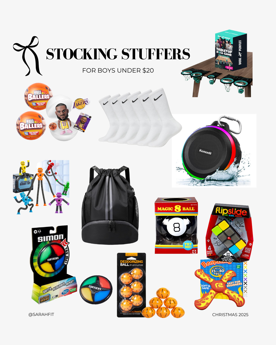 Having a hard time with stocking stuffers for your boys? Here's a round-up of some fun (and some practical) grabs that will make it before Christmas and won't cost you more than $20. 



gift guide for young boys, stocking stuffer ideas, stocking stuffers for boys, stocking stuffer ideas for boys ages 8, 9, 10, 11, stocking stuffers under $20, gift ideas for young boys under $20, easy gift ideas for young boys, simple stocking stuffer ideas  

 #LTKGiftGuide #LTKHoliday #LTKKids
