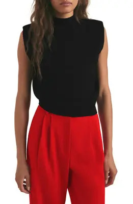 Favorite Daughter The Whitney Sleeveless Knit Crop Top in Tobacco at Nordstrom, Size Large | Nordstrom