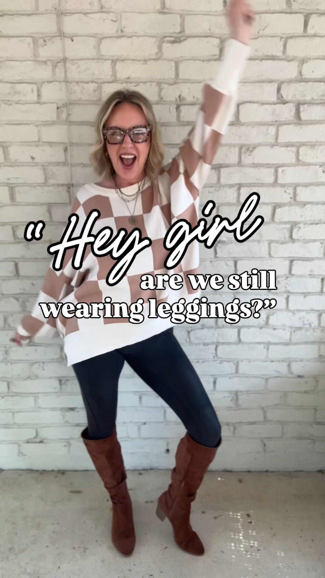 Large sweater; medium petite leggings (similar boots linked)

#LTKSaleAlert #LTKOver40 #LTKGiftGuide