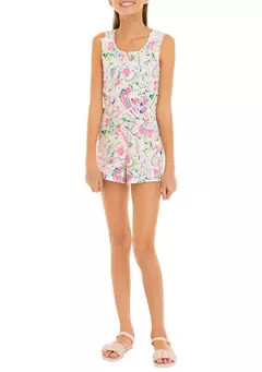Crown & Ivy™ Girls 7-16 Printed Romper | Belk