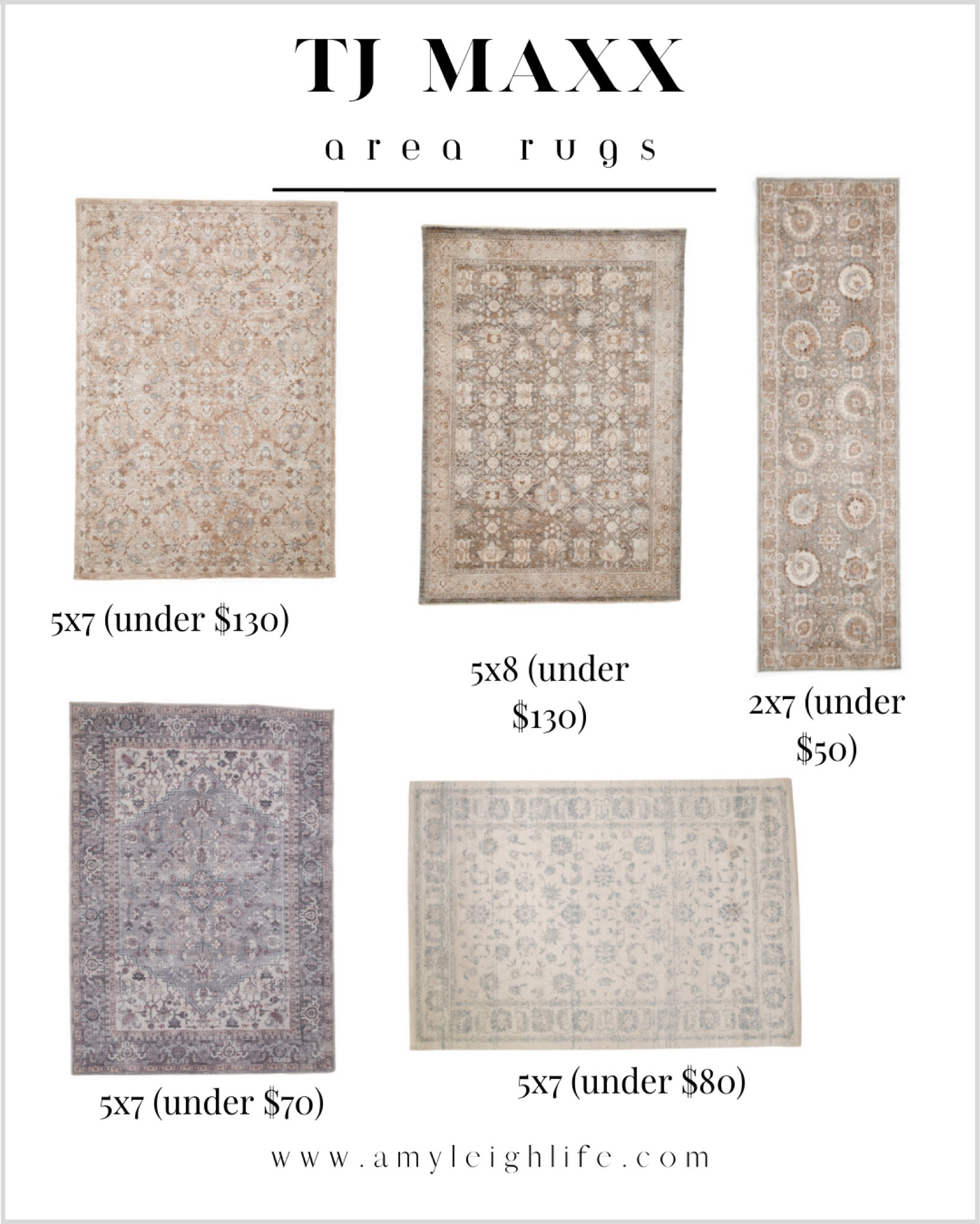 Area rugs and runners from tj maxx. 

Area rug, area rug living room, area rug bedroom, neutral area rug, sitting area, area rugs, area rugs living room, bedroom area rugs, living room area rugs, accent rug, blue rug, bedroom rug, bedroom rug, primary bedroom rug, guest bedroom rug, dining rug, dining room rug, layering rug, family room rug, home office rug, indoor rug, indoor area rug, living room rug, modern rug, neutral bedroom rug, rug sale, rugs living room, rugs bedroom, affordable rugs, large area rugs, neutral living room rugs, livingroom rugs, rugs living room, rugs livingroom, living room inspo, living room decor, living room ideas, home decor on budget, rugs on budget, bedroom decor, bedroom inspo, bedroom finds, office decor, office finds, office inspo, transitional home, transitional home decor, transitional rugs, traditional home decor, classic home decor, classic home, Amy leigh life, rectangle area rug, oriental rugs, medallion rug, Persian rug, rugs on sale, rug runner, runner rugs, round rugs, home decor, budget friendly home decor finds, moody rugs, dark rugs, home decor living room, home decor bedroom, vintage rugs, vintage rug, vintage moody rug, vintage modern, vintage decor, vintage home, moody decor, moody home, moody bedroom, moody living room, organic modern home, organic modern, organic modern home decor, organic modern living room, organic modern bedroom, artisan rugs, unique rugs, sale alert, sale sale alert, neutral area rugs, neutral area rug, blue area rugs, blue area rugs, bathroom rug, runner rugs, runner, rug runner, hallway runner, kitchen runner rugs, kitchen runner, bathroom runner, entryway runner, entry way runner, entry runner, entryway rug, entry way rug, entry rug, entrance hall rug, entry decor, entryway decor, vintage rugs, vintage home decor, vintage bedroom, antique rugs, dark rugs, dark area rugs, dark area rug, moody office rug, moody office decor, rug runner, indoor rug, tj maxx, tj maxx rugs, tj maxx finds, tjmaxx

#amyleighlife
#rugs

Prices can change  

#LTKFind #LTKhome #LTKsalealert
