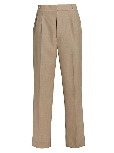 Double-Pleated Tapered Trousers | Saks Fifth Avenue (CA)