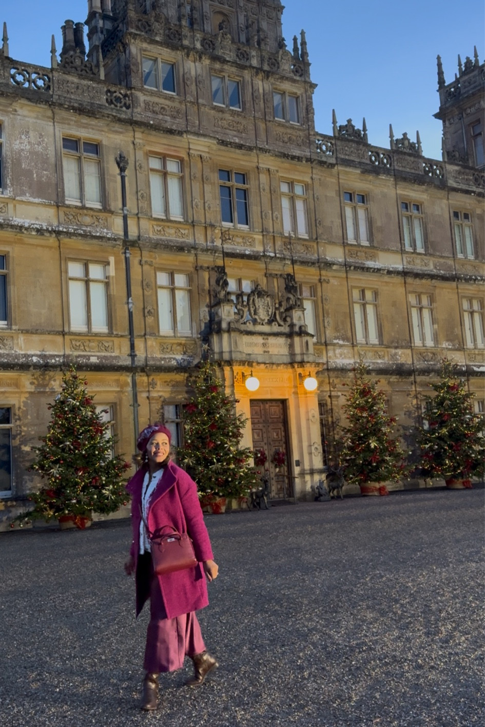 Pretty in pink for a Christmas stroll at Highclere Castle.

#LTKOver40 #LTKMidsize #LTKHoliday