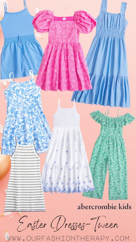 Easter dresses for tween girls from Abercrombie kids. 

#LTKfamily #LTKkids #LTKSeasonal