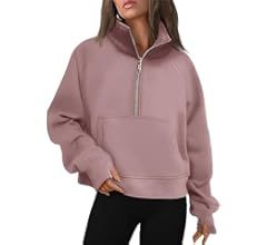 AUTOMET Womens Sweatshirts Half Zip Cropped Pullover Fleece Quarter Zipper Hoodies Fall outfits C... | Amazon (US)