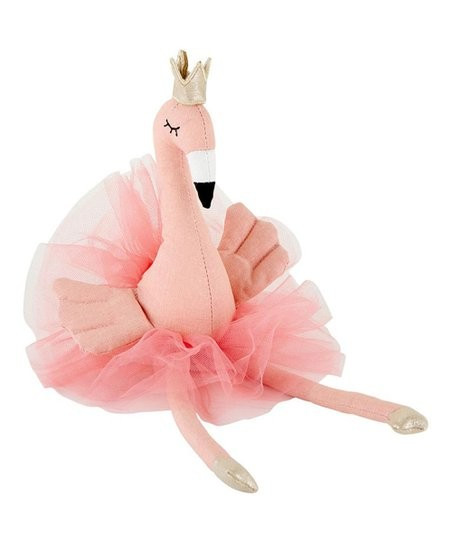 Pink & Gold Glitter Flamingo Plush Toy | Zulily