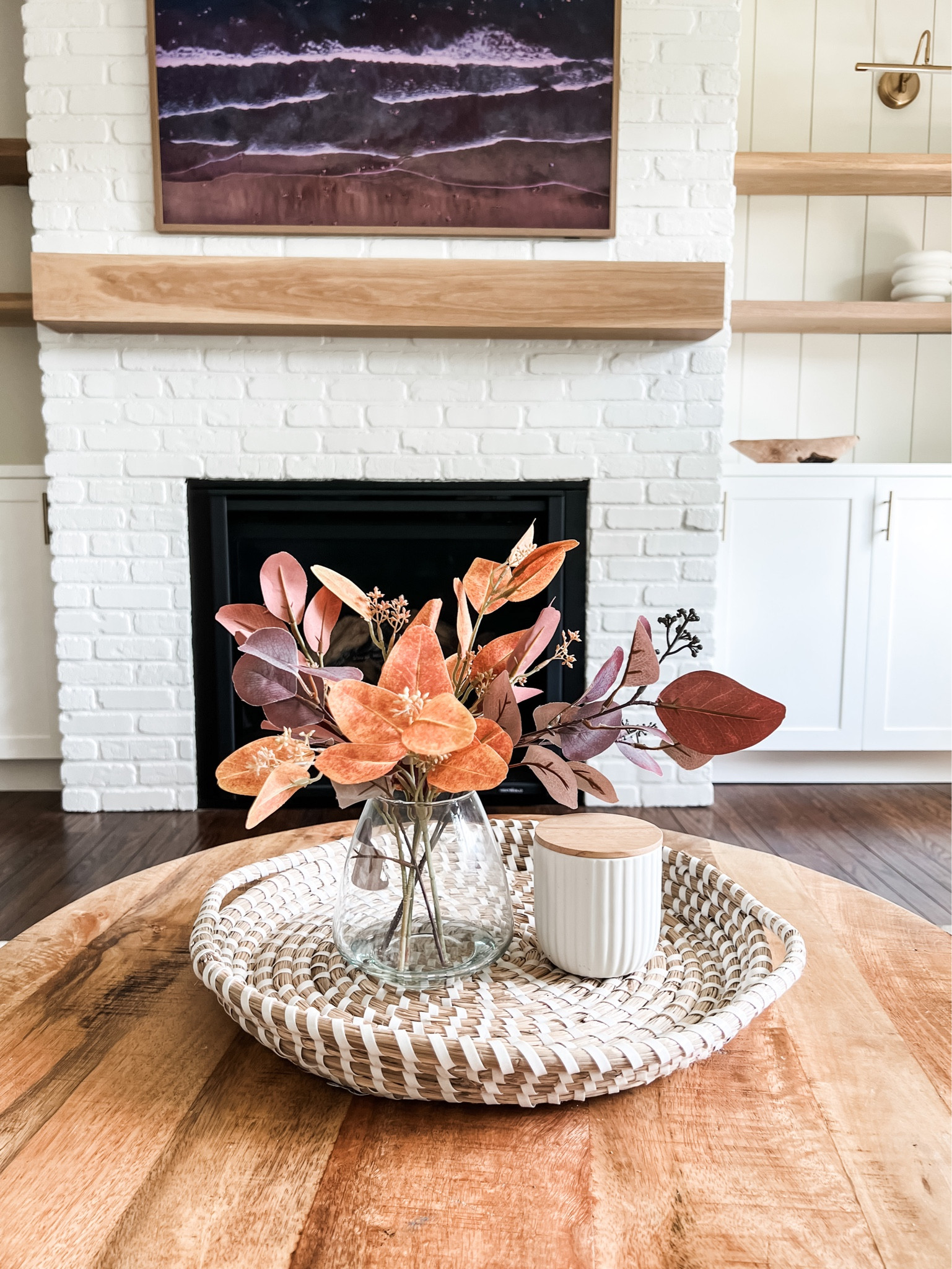 Walmart faux eucalyptus arrangement in glass vase, fall decor 

#LTKfindsunder50 #LTKhome