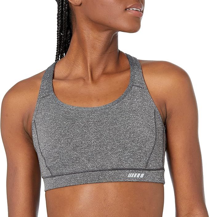 Amazon Essentials Women's Medium Support Racerback Sports Bra with Mesh Back | Amazon (US)