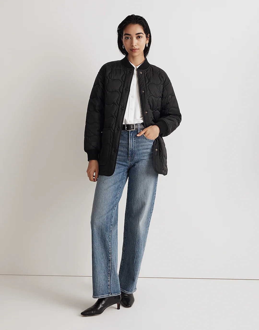Quilted Oversized Bomber Jacket | Madewell