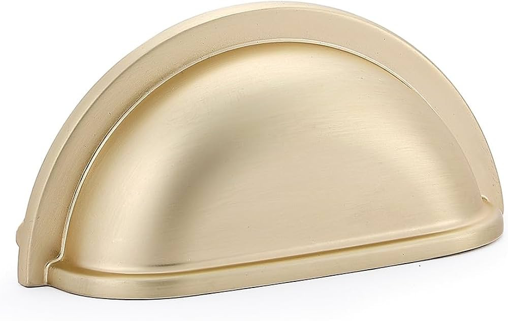 HARPOON Bin Cup Drawer Handles Hardware Brushed Gold 10 Pack of Kitchen Cabinet Pulls, 3 Inch (76... | Amazon (US)