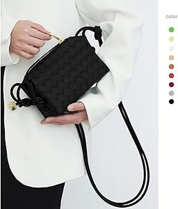 UPSONG Woven Crossbody Bags for Women，Fashion Leather Lightweight Handbags Shoulder Bag Phone P... | Amazon (US)