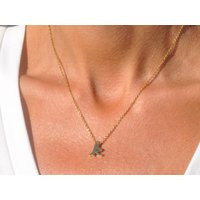 Cursive Initial Necklace - Letter Personalized Lowercase Necklace, Script Custom With | Etsy (US)