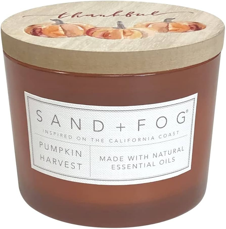 Sand + Fog Scented Candle - Pumpkin Harvest – Additional Scents and Sizes – 100% Cotton Lead-... | Amazon (US)