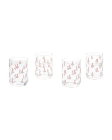 4pk Acrylic 3d Christmas Trees Glasses | Marshalls