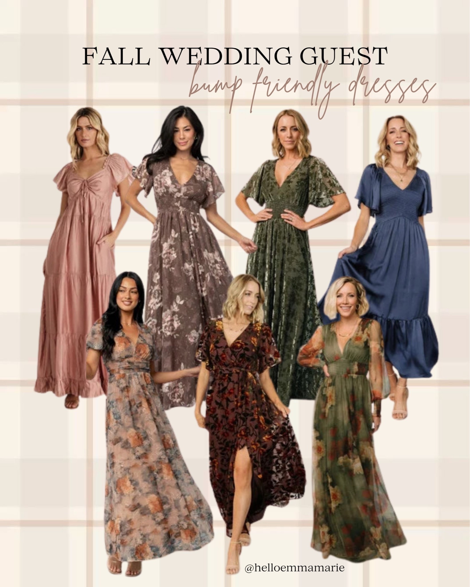Fall wedding guest dresses - bump friendly options!

#LTKSeasonal #LTKWedding #LTKootd