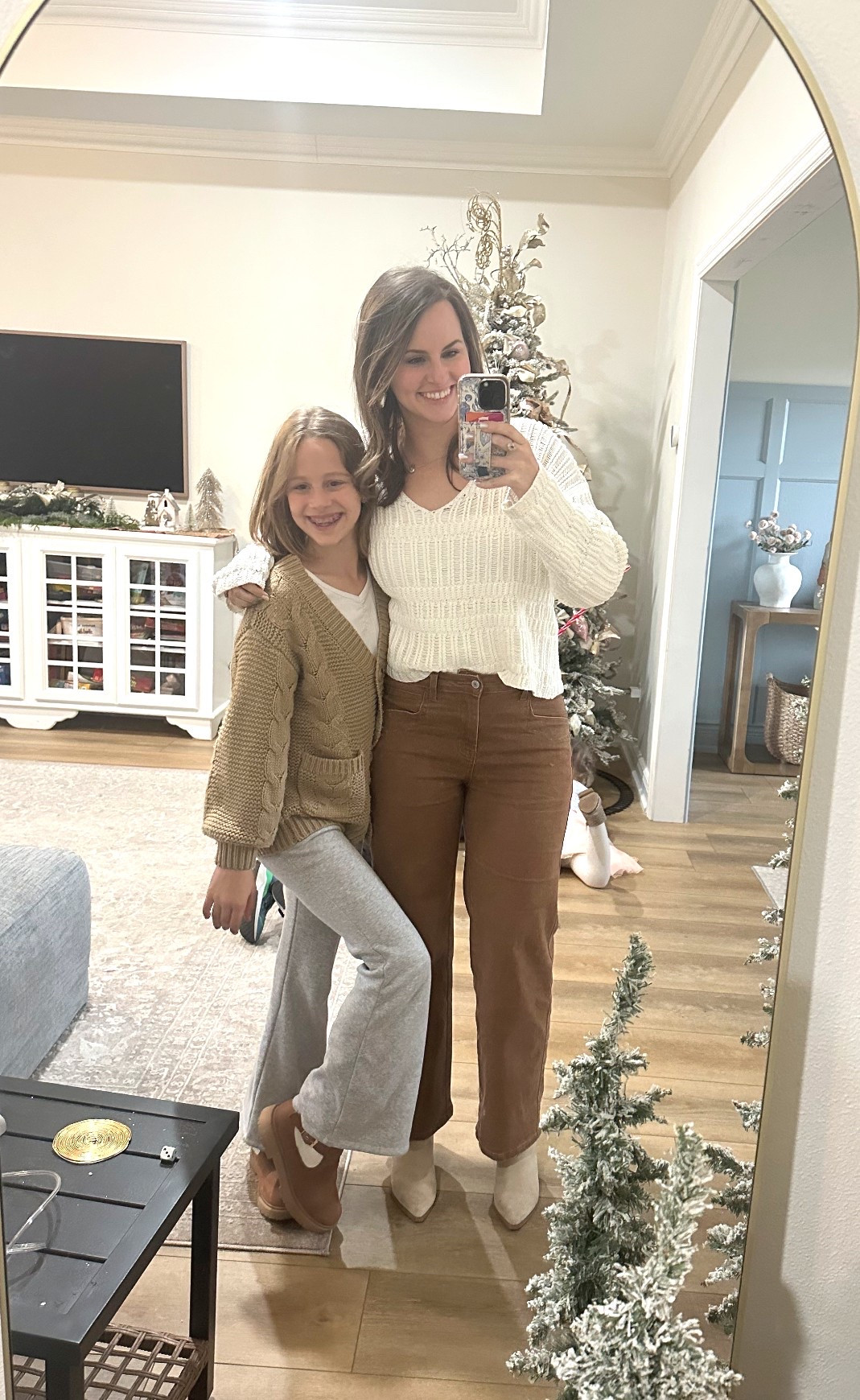 What I wore to church today as a mom of 3! Loving this easy casual outfit with brown jeans, white cable knit sweater & my go to neutral ankle boots! They seriously pair easily with most fall and winter outfits. Wearing size 8 in the jeans, love the style and fit. Slight wide leg and good amount of stretch too. 

Millenial mom, casual mom style, mom fashion, mama outfit, size 6-8 



#LTKootd #LTKdayinmylife #LTKmomlife
