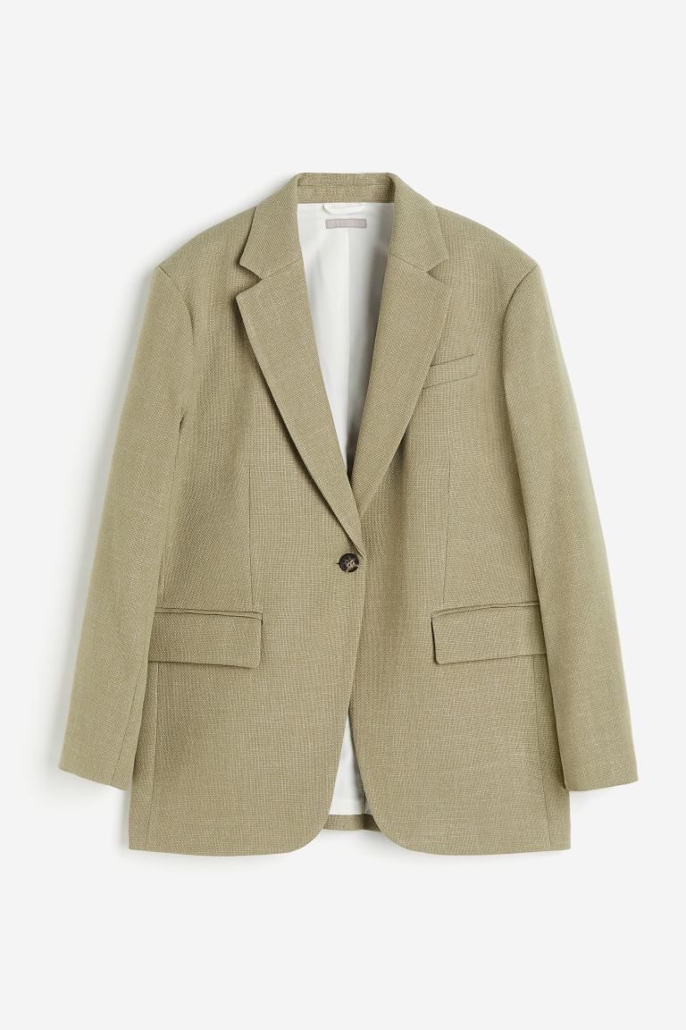 Oversized Blazer - Dusty blue - Ladies | H&M US | H&M (US + CA)