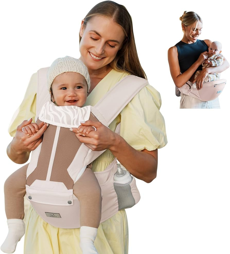 Baby Carrier Newborn to Toddler, 6-in-1 Baby Carrier, Adjustable Detachable Infant Baby Hip Seat ... | Amazon (US)